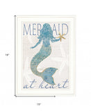 Mermaid at Heart 1 White Framed Print Wall Art - Homeroots - Flyclothing LLC