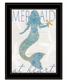 Mermaid at Heart 2 Black Framed Print Wall Art - Homeroots