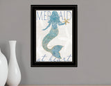 Mermaid at Heart 2 Black Framed Print Wall Art - Homeroots