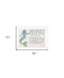 Mermaid Kisses Starfish Wishes 2 White Framed Print Wall Art - Homeroots - Flyclothing LLC