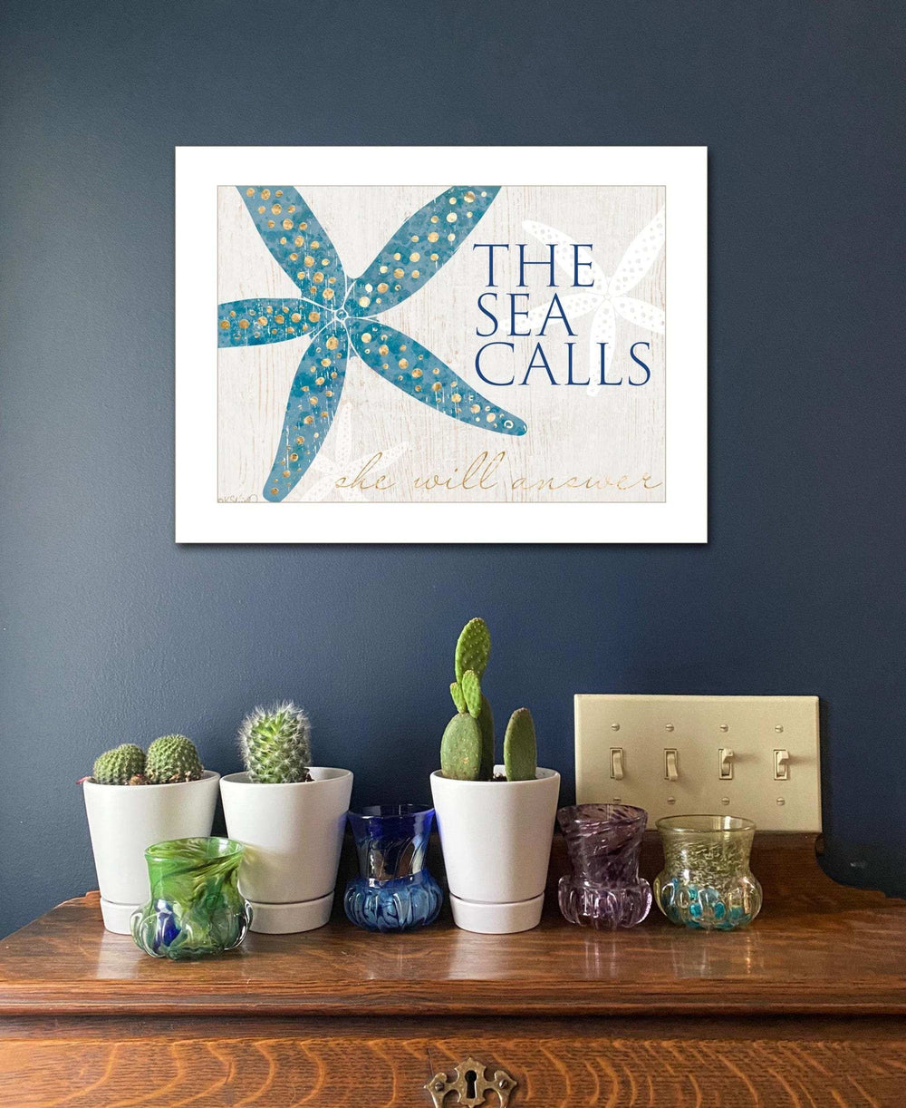 The Sea Calls 1 White Framed Print Wall Art - Homeroots - Flyclothing LLC
