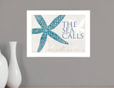 The Sea Calls 1 White Framed Print Wall Art - Homeroots