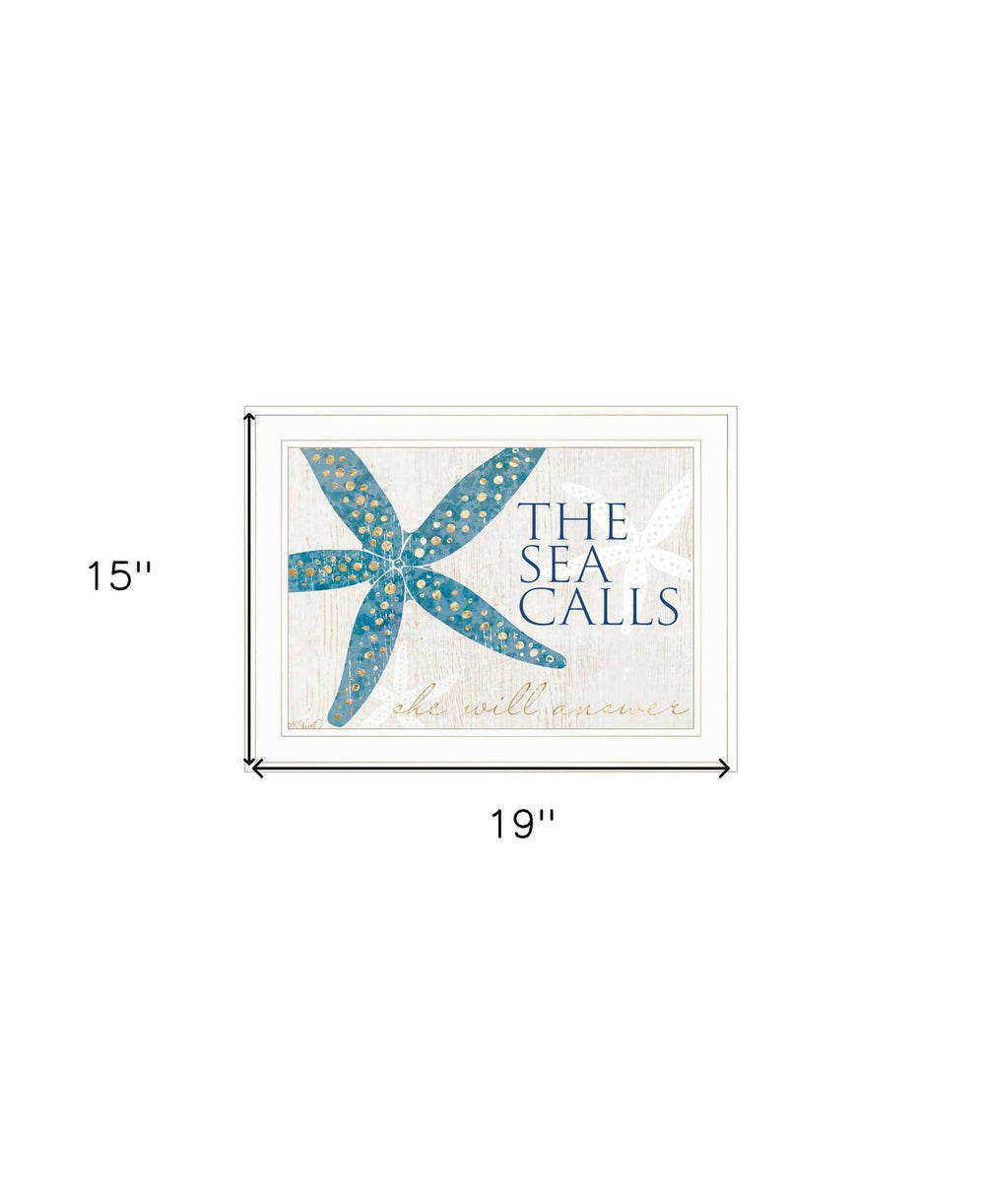 The Sea Calls 2 White Framed Print Wall Art - Homeroots - Flyclothing LLC