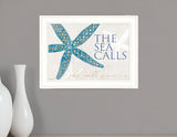 The Sea Calls 2 White Framed Print Wall Art - Homeroots