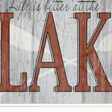 Life is Better at the Lake 1 White Framed Print Wall Art - Homeroots
