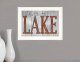 Life is Better at the Lake 1 White Framed Print Wall Art - Homeroots