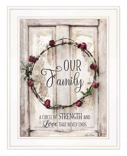 Our Family 1 White Framed Print Wall Art - Homeroots