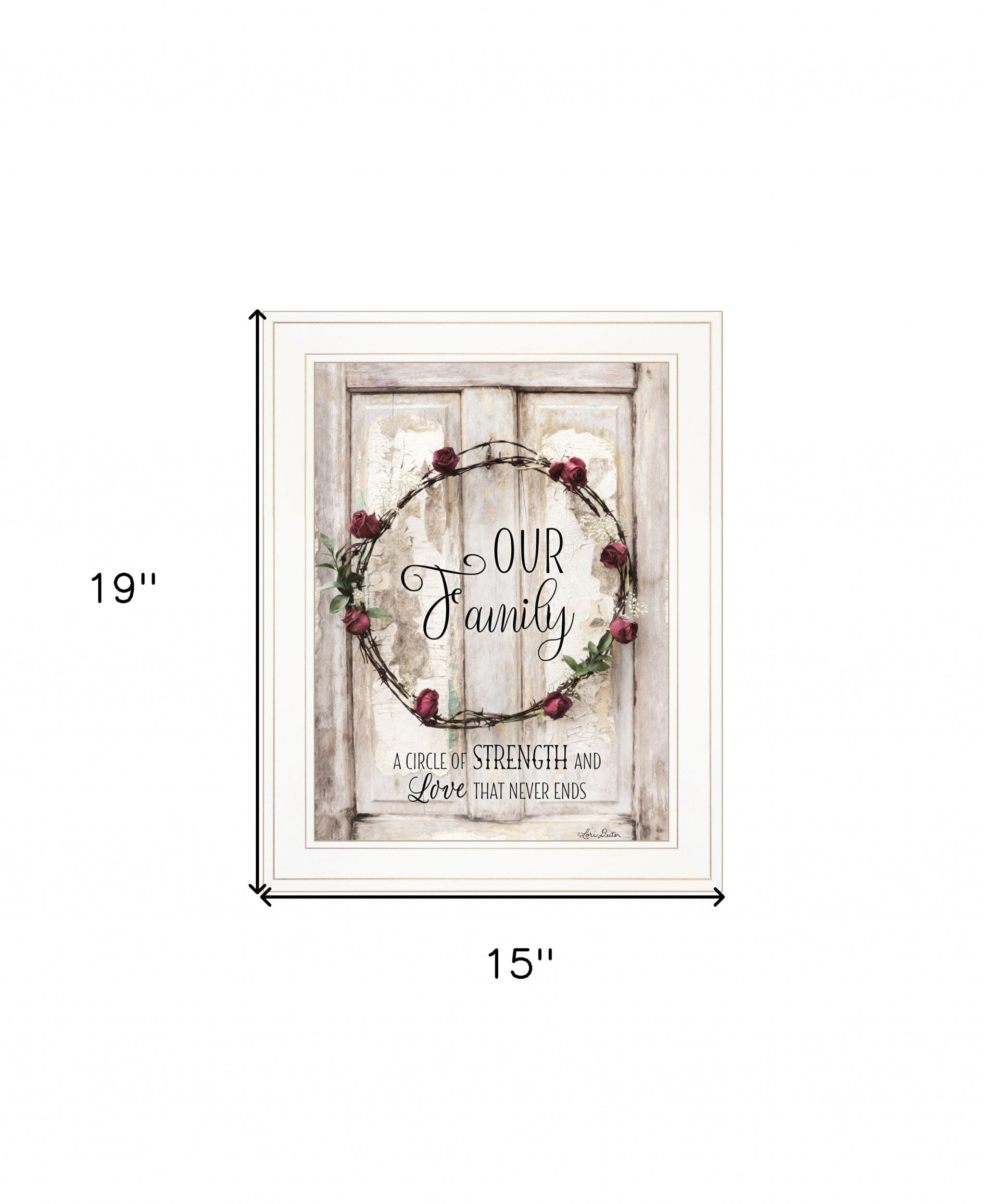 Our Family 1 White Framed Print Wall Art - Homeroots