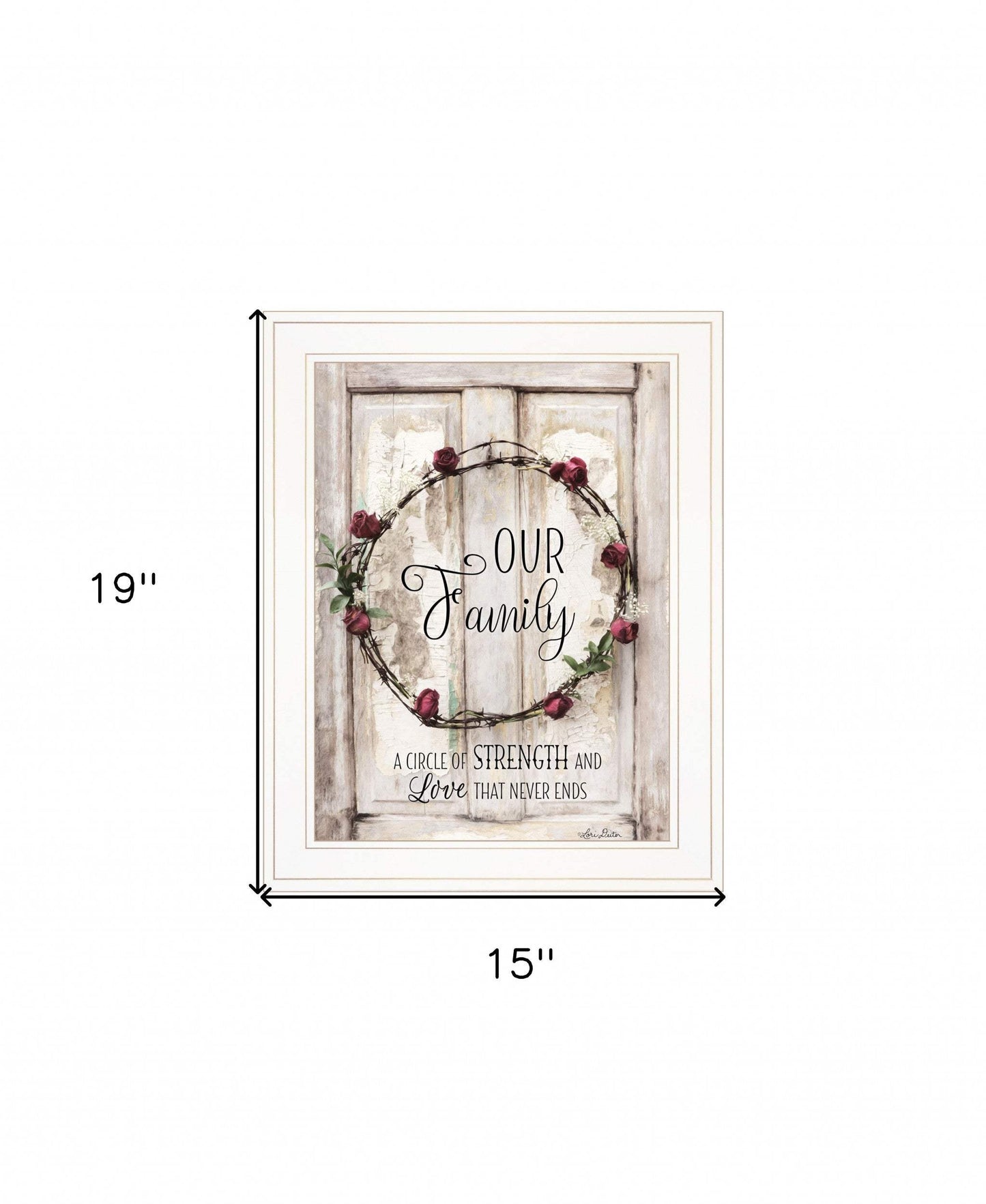 Our Family 1 White Framed Print Wall Art - Homeroots - Flyclothing LLC