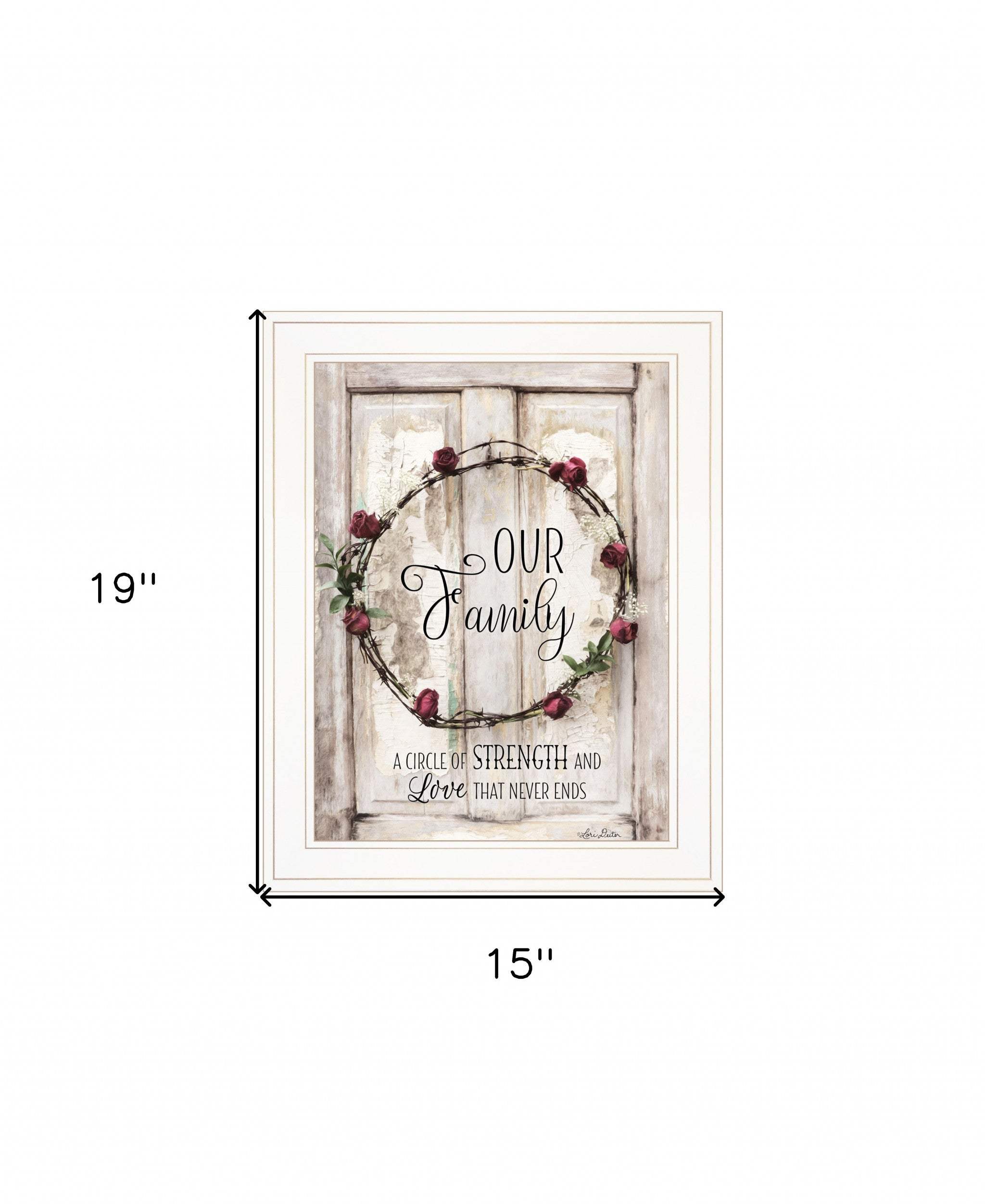 Our Family 1 White Framed Print Wall Art - Homeroots - Flyclothing LLC