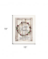 Our Family 1 White Framed Print Wall Art - Homeroots
