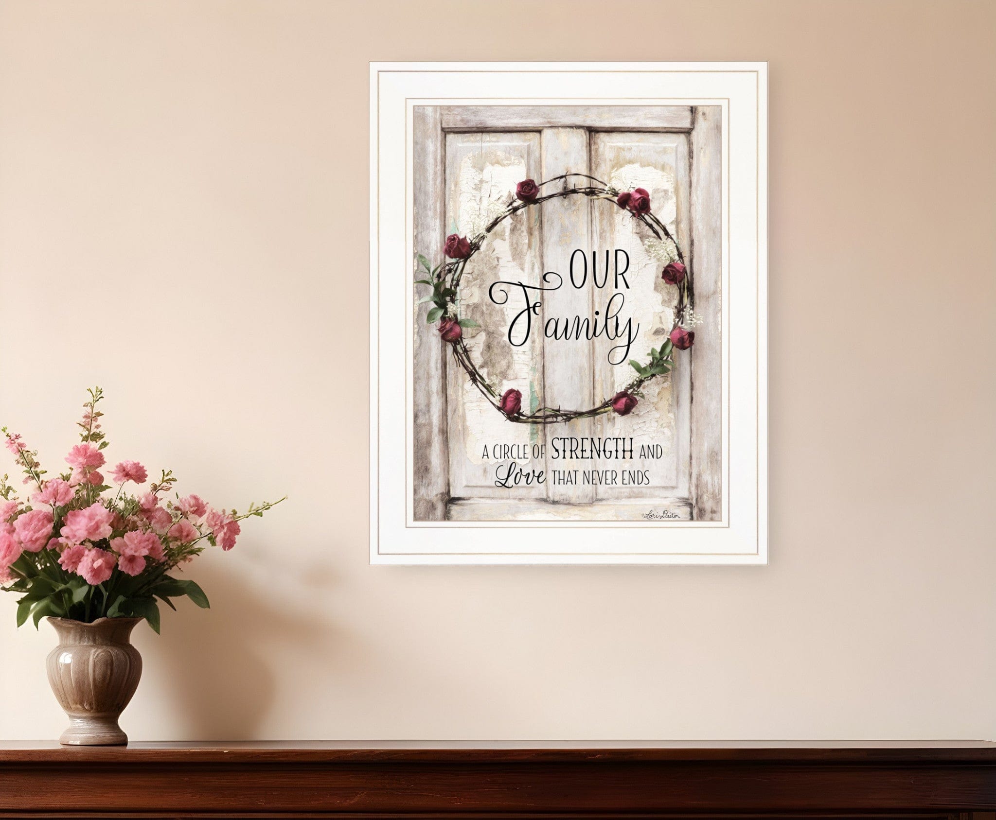 Our Family 1 White Framed Print Wall Art - Homeroots