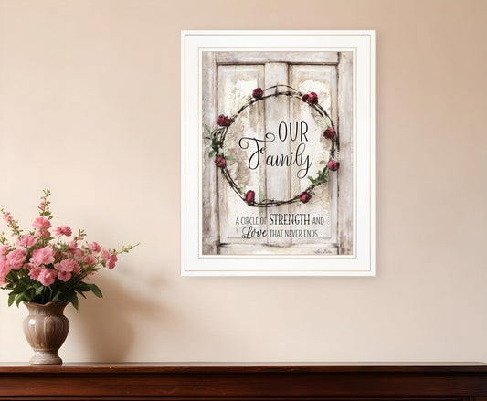 Our Family 1 White Framed Print Wall Art - Homeroots