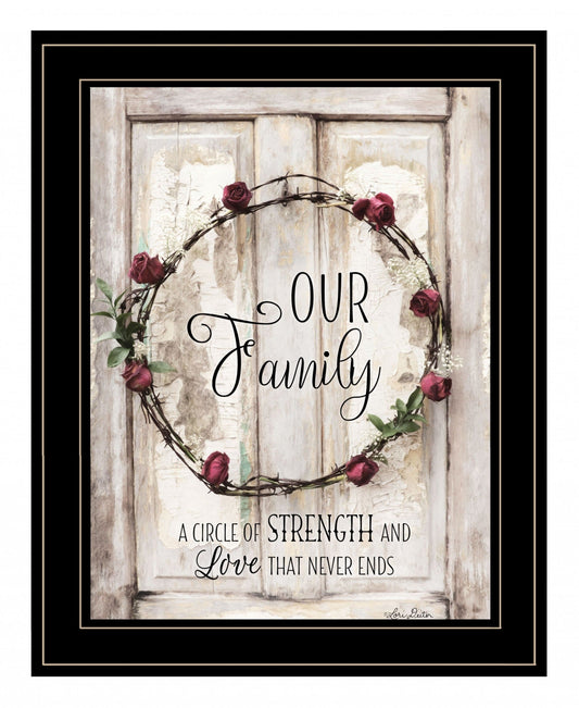 Our Family 2 Black Framed Print Wall Art - Homeroots