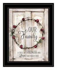 Our Family 2 Black Framed Print Wall Art - Homeroots