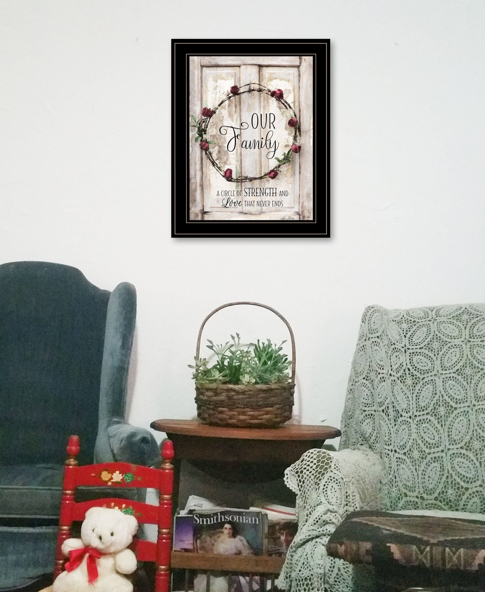 Our Family 2 Black Framed Print Wall Art - Homeroots