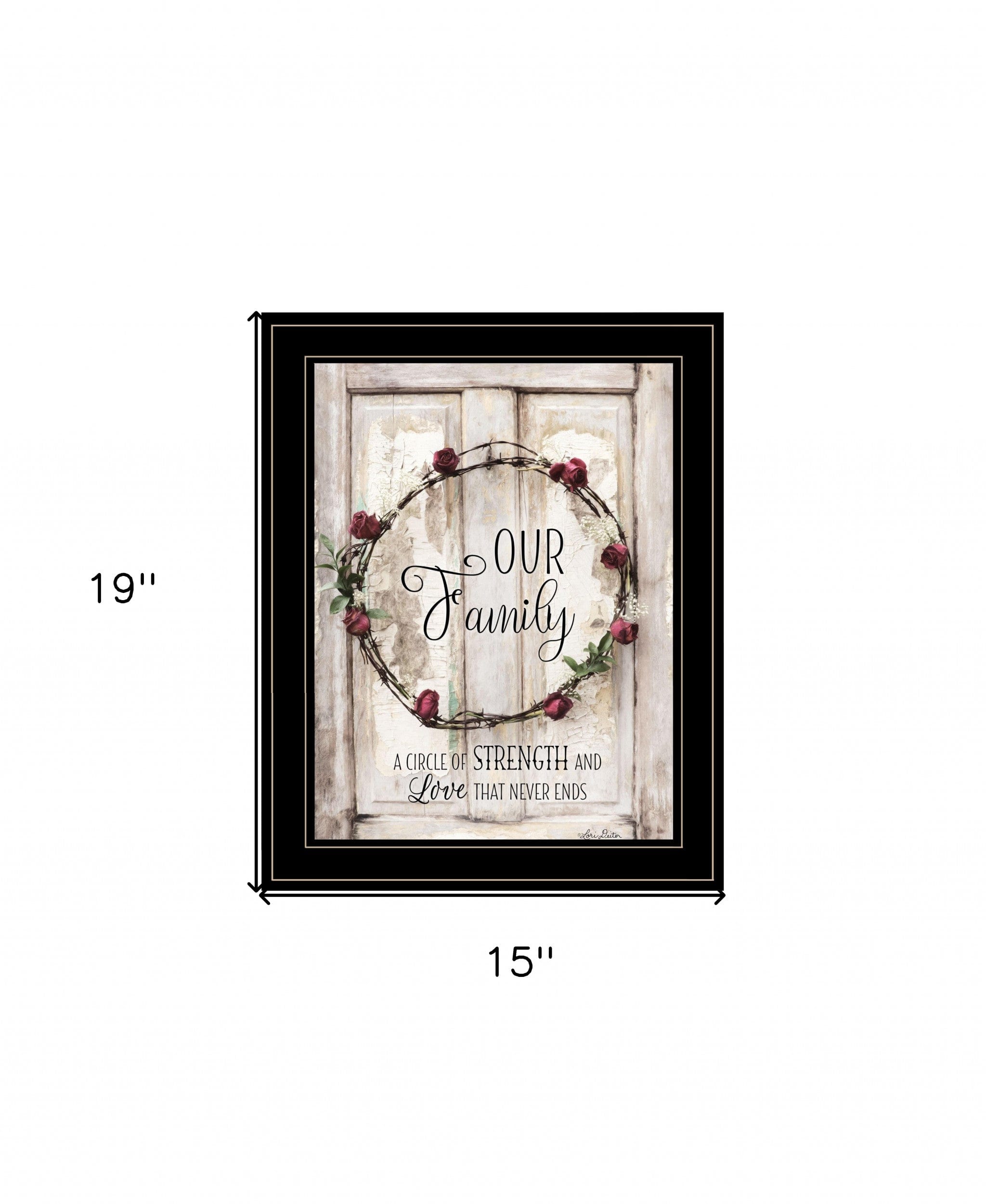 Our Family 2 Black Framed Print Wall Art - Homeroots