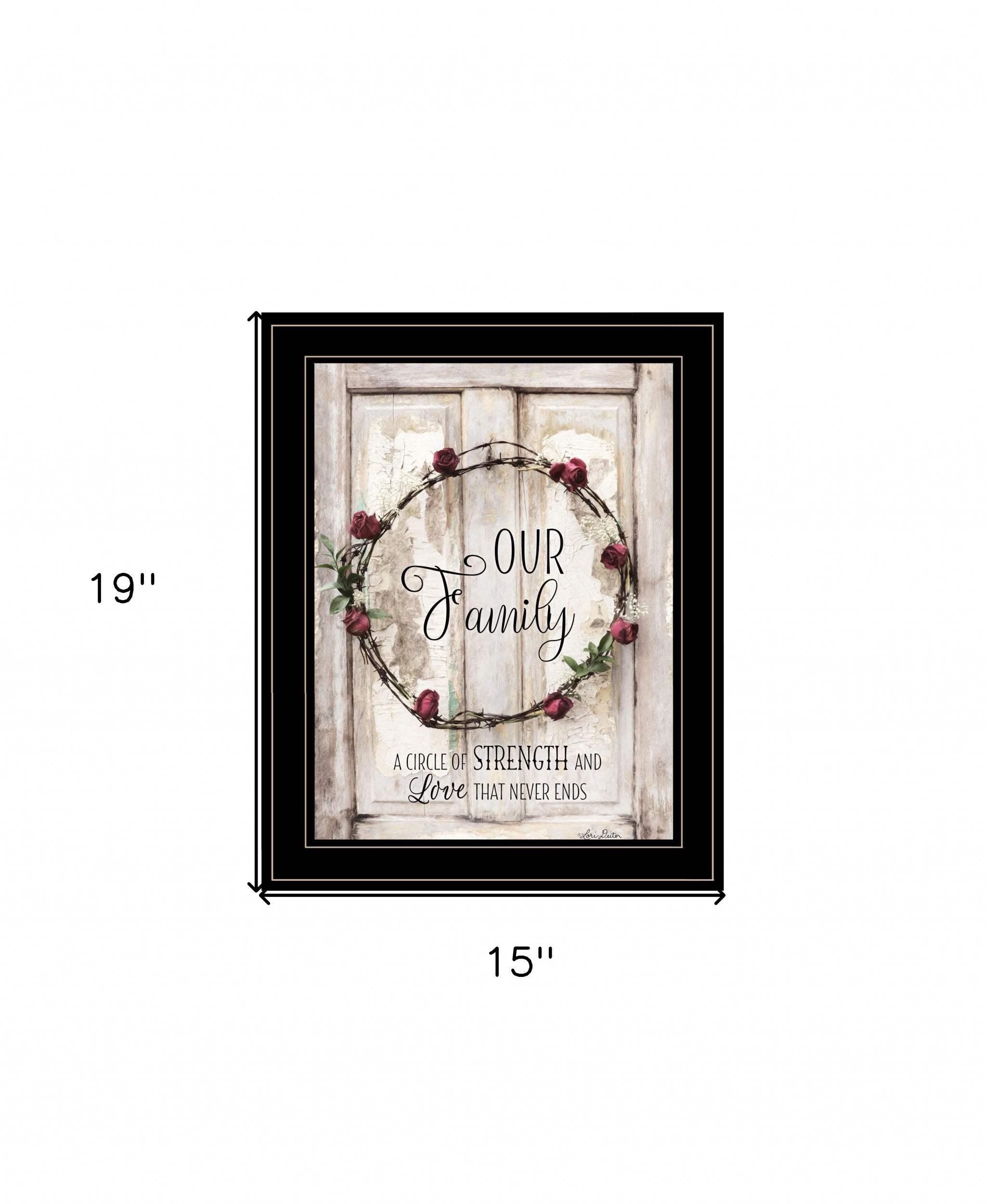 Our Family 2 Black Framed Print Wall Art - Homeroots - Flyclothing LLC