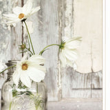 White Blossoms 1 White Framed Print Wall Art - Homeroots