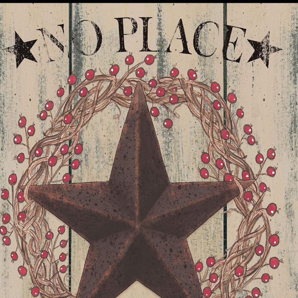 No Place Like Home Wreath 2 Black Framed Print Wall Art - Homeroots - Flyclothing LLC