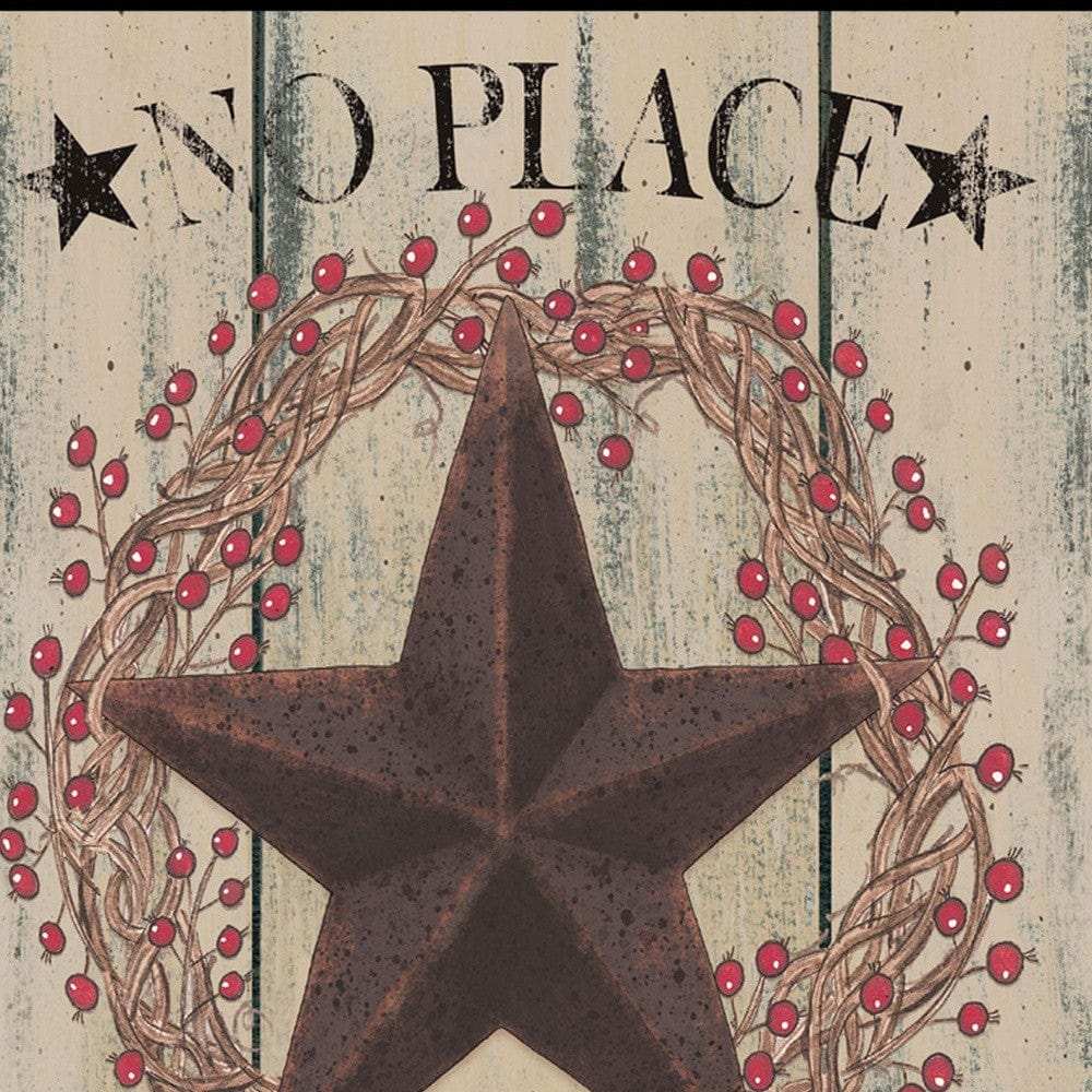 No Place Like Home Wreath 2 Black Framed Print Wall Art - Homeroots - Flyclothing LLC