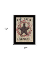No Place Like Home Wreath 2 Black Framed Print Wall Art - Homeroots - Flyclothing LLC