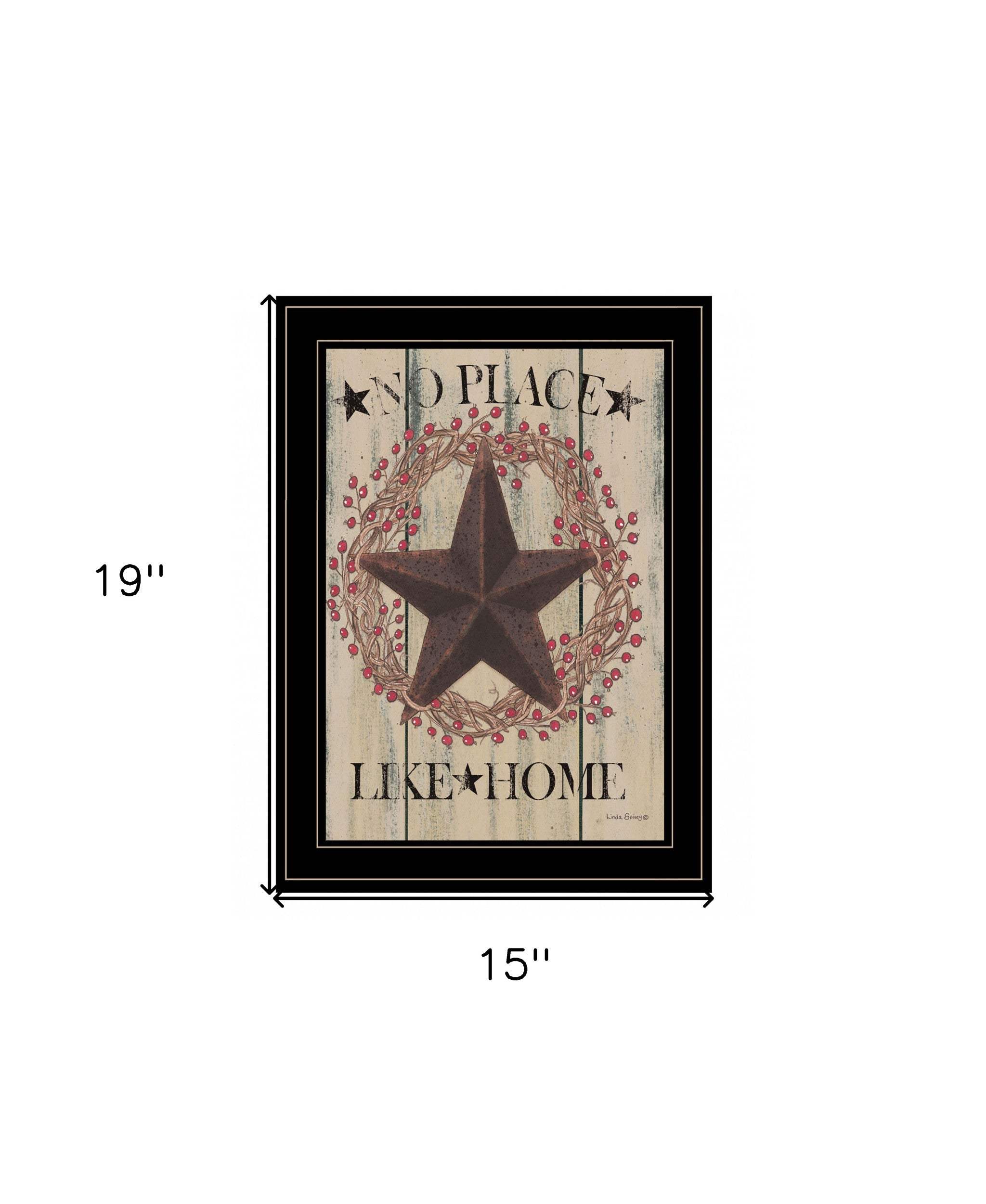 No Place Like Home Wreath 2 Black Framed Print Wall Art - Homeroots - Flyclothing LLC