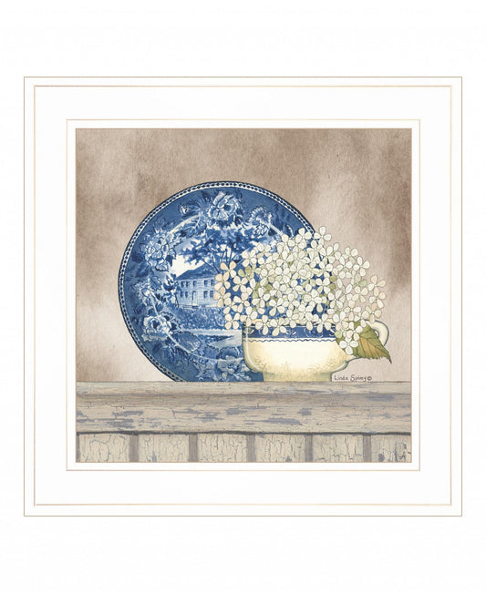 Farmhouse Blues I 3 White Framed Print Wall Art - Homeroots