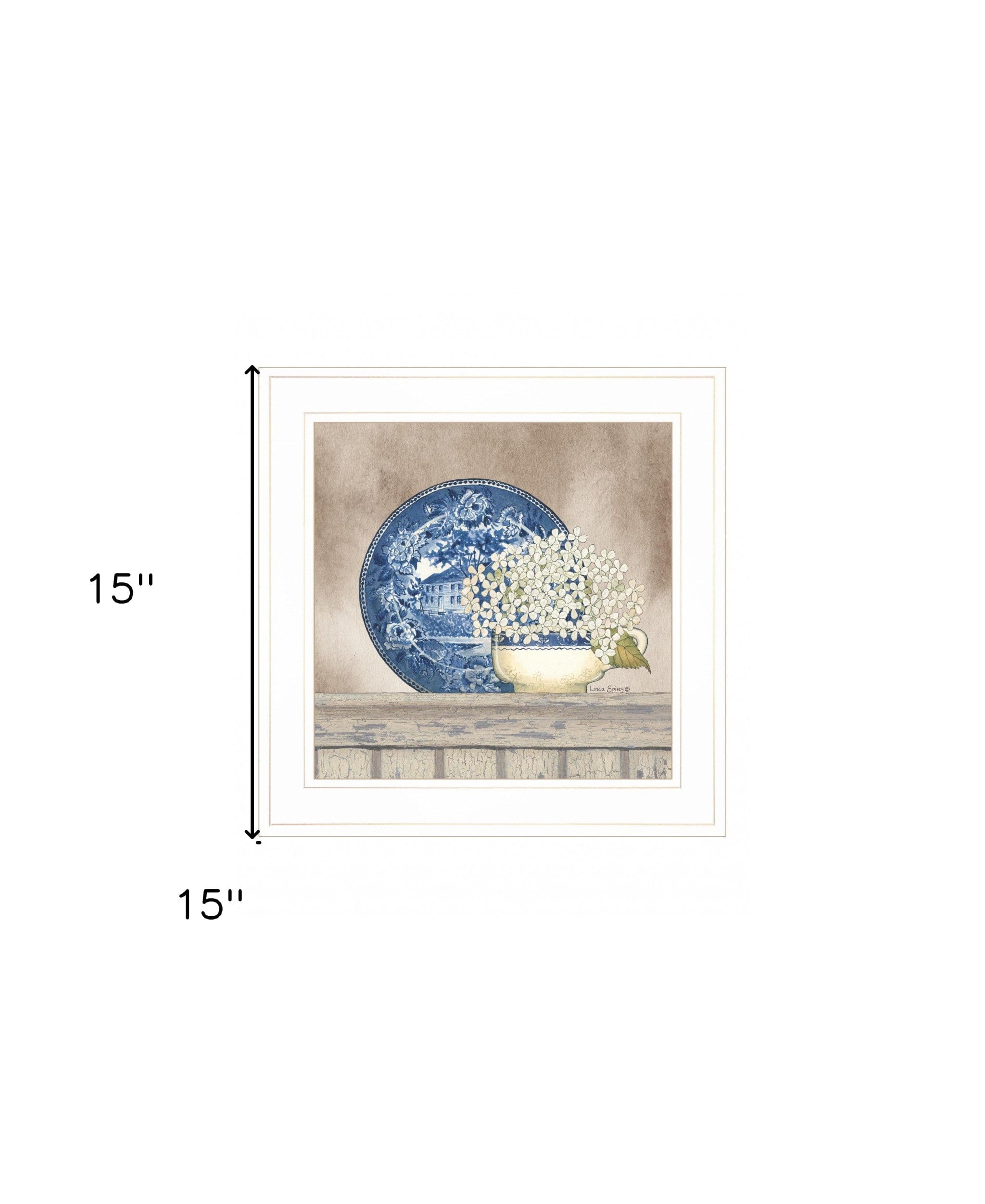 Farmhouse Blues I 3 White Framed Print Wall Art - Homeroots