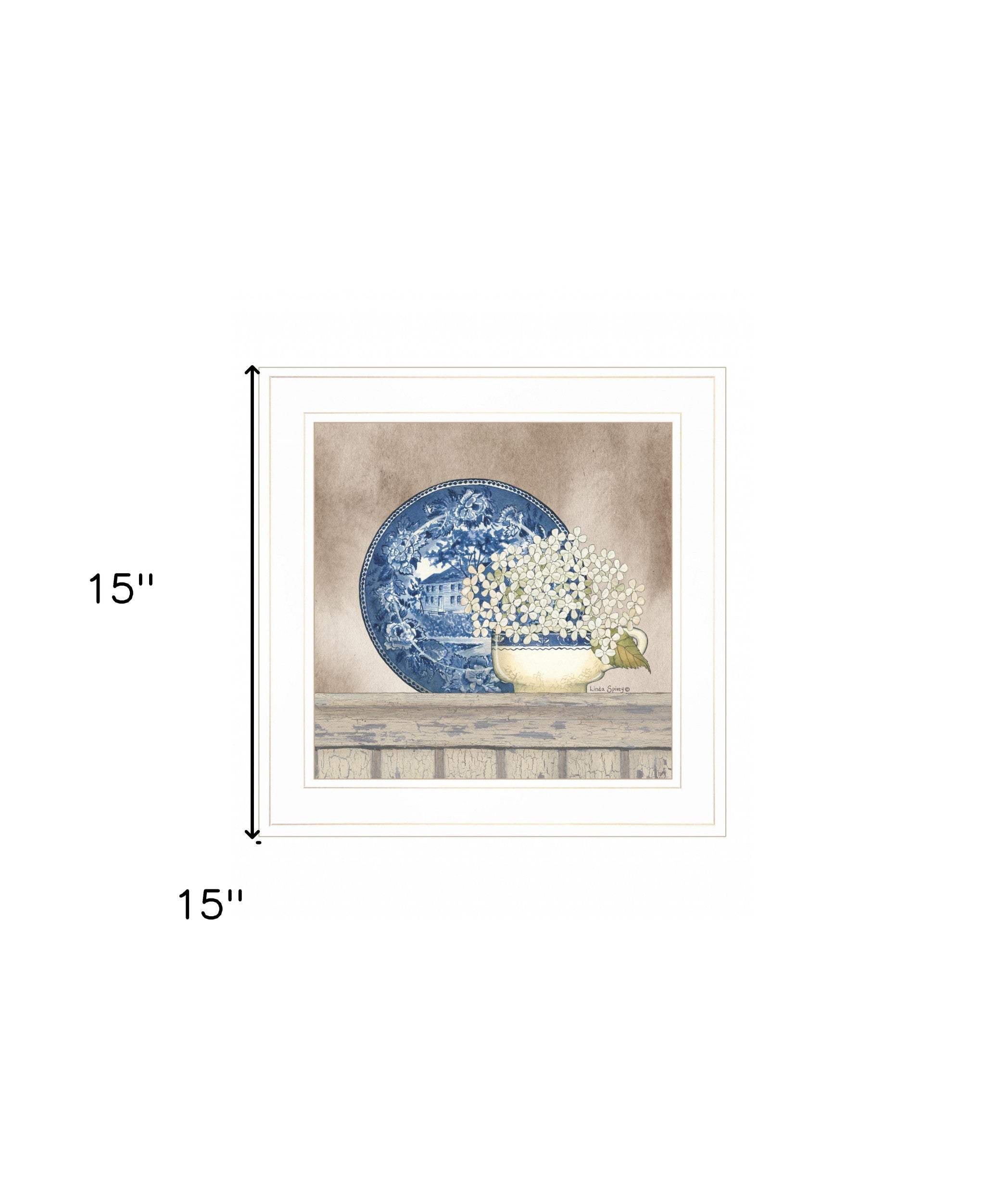 Farmhouse Blues I 3 White Framed Print Wall Art - Homeroots - Flyclothing LLC