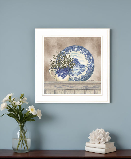 Farmhouse Blues II 2 White Framed Print Wall Art - Homeroots
