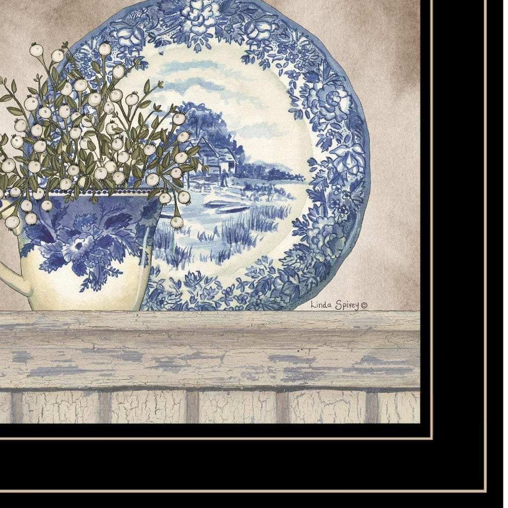 Farmhouse Blues II 3 Black Framed Print Wall Art - Homeroots - Flyclothing LLC