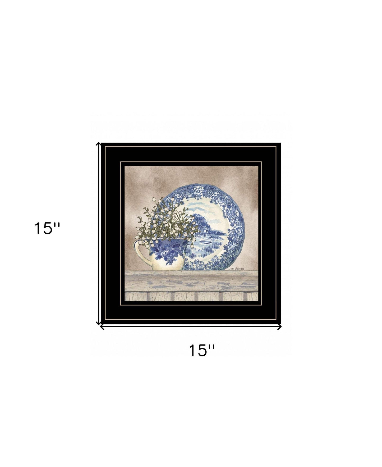 Farmhouse Blues II 3 Black Framed Print Wall Art - Homeroots - Flyclothing LLC