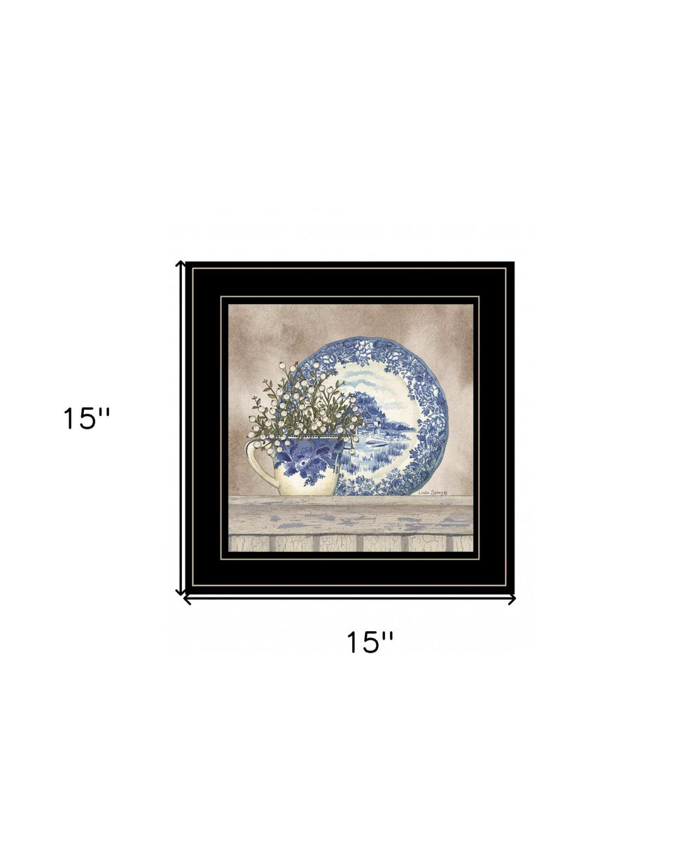 Farmhouse Blues II 3 Black Framed Print Wall Art - Homeroots - Flyclothing LLC