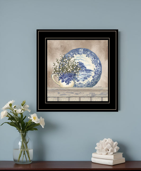 Farmhouse Blues II 3 Black Framed Print Wall Art - Homeroots