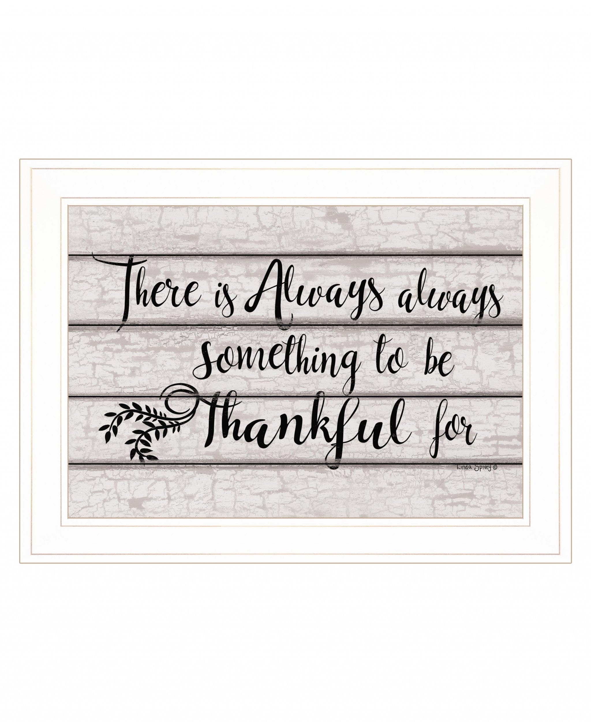 Always Thankful 2 White Framed Print Wall Art - Homeroots