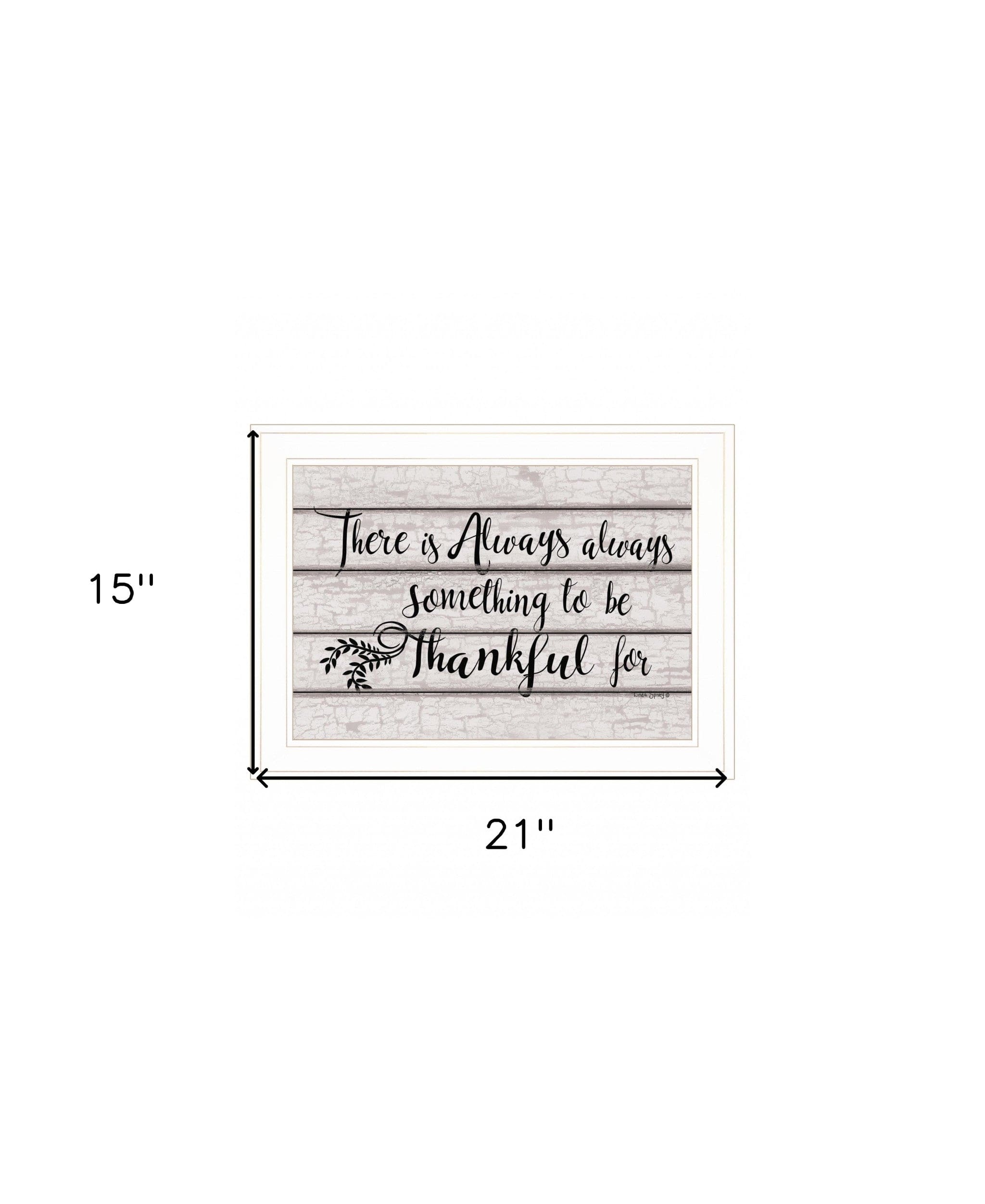 Always Thankful 2 White Framed Print Wall Art - Homeroots