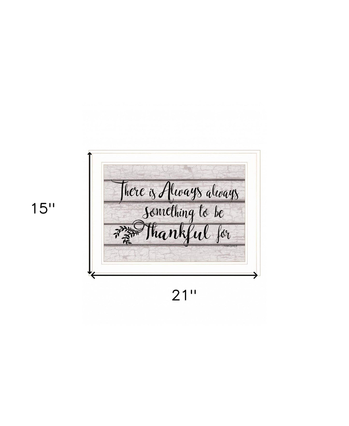 Always Thankful 2 White Framed Print Wall Art - Homeroots - Flyclothing LLC