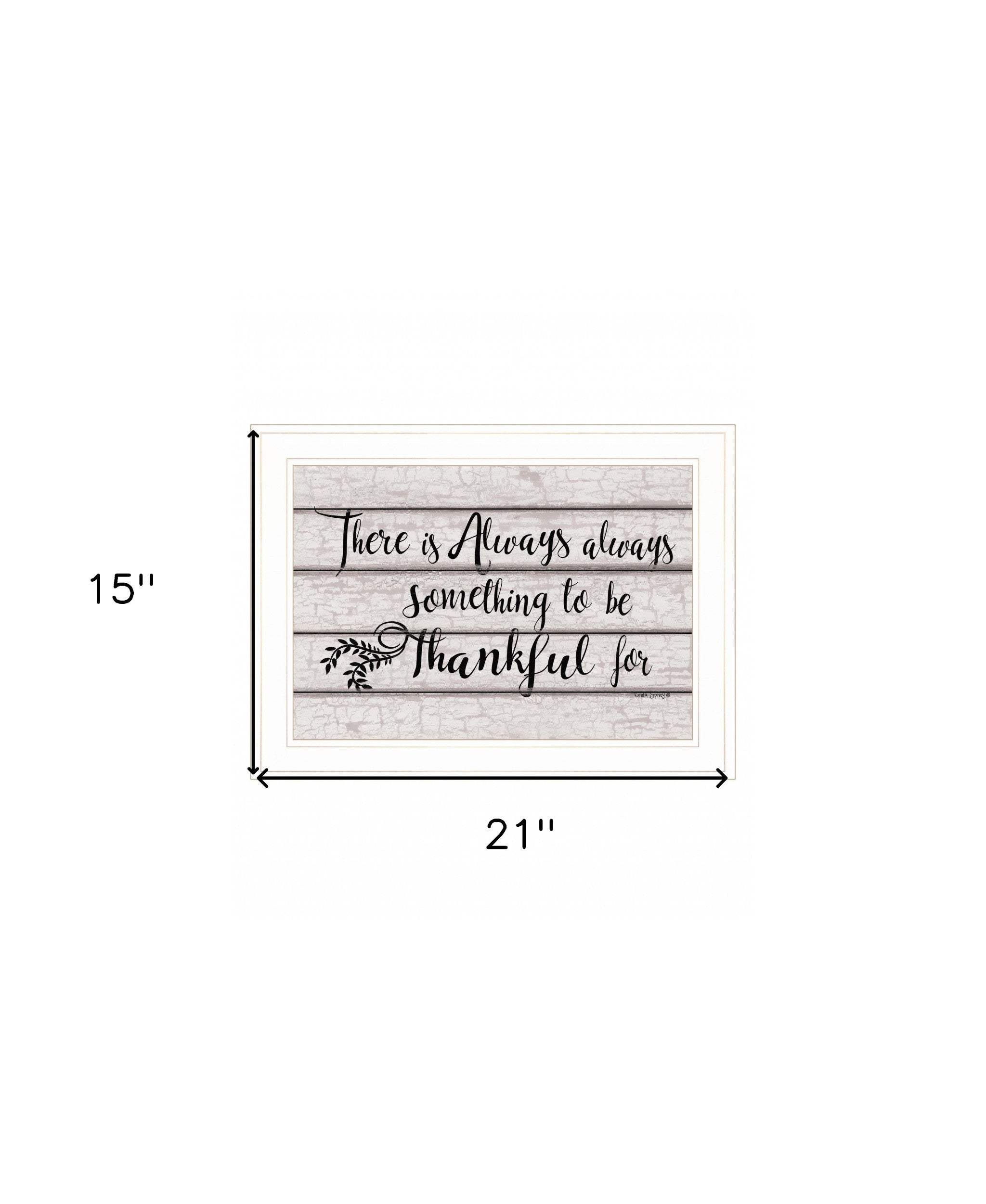 Always Thankful 2 White Framed Print Wall Art - Homeroots - Flyclothing LLC