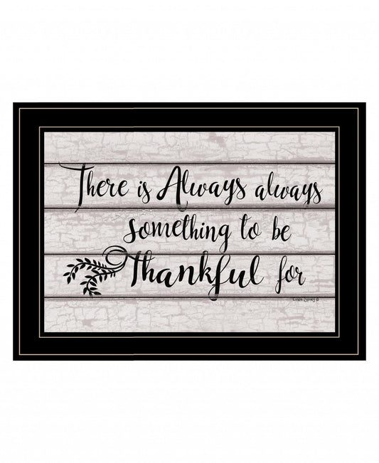 Always Thankful 3 Black Framed Print Wall Art - Homeroots
