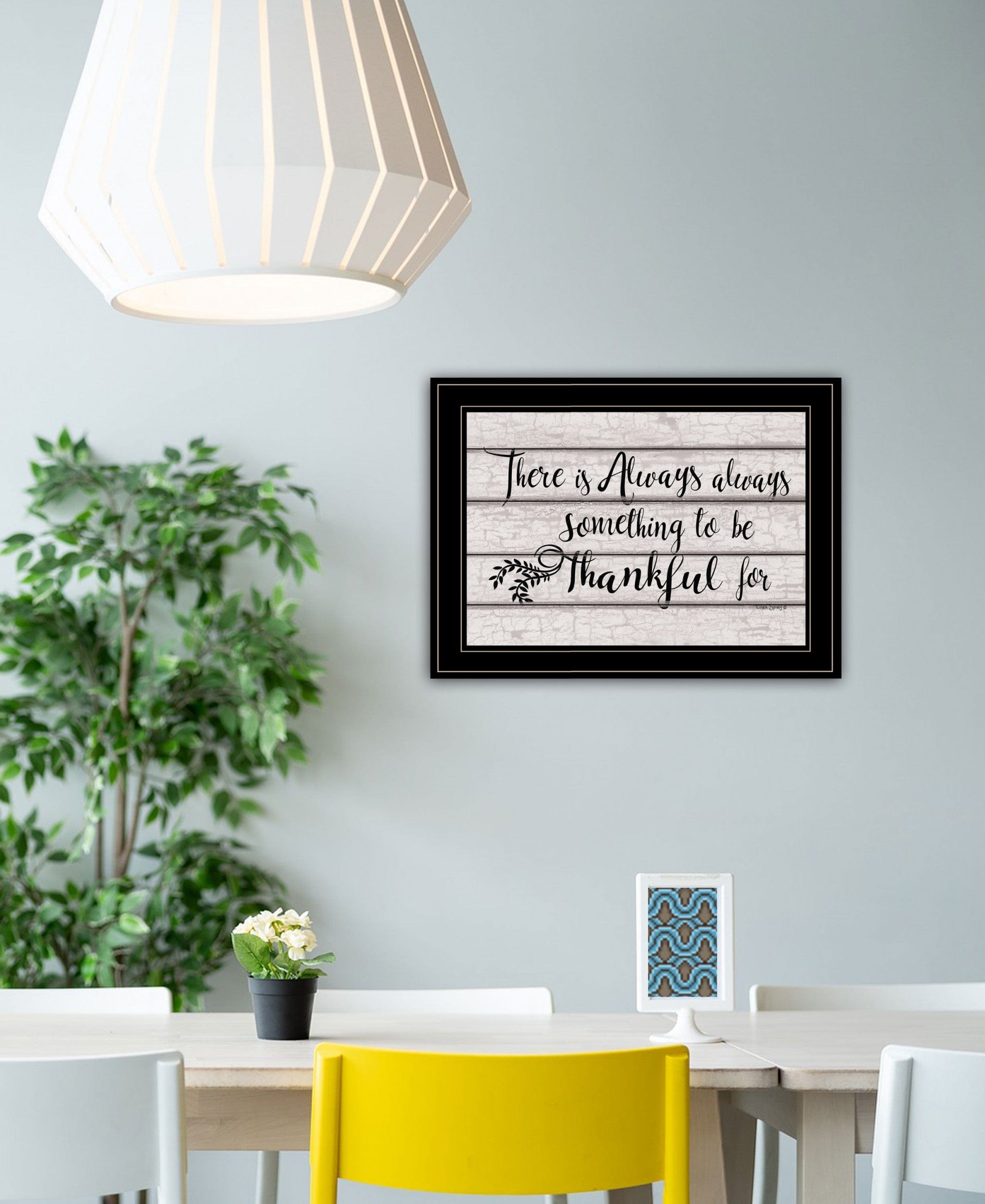 Always Thankful 3 Black Framed Print Wall Art - Homeroots