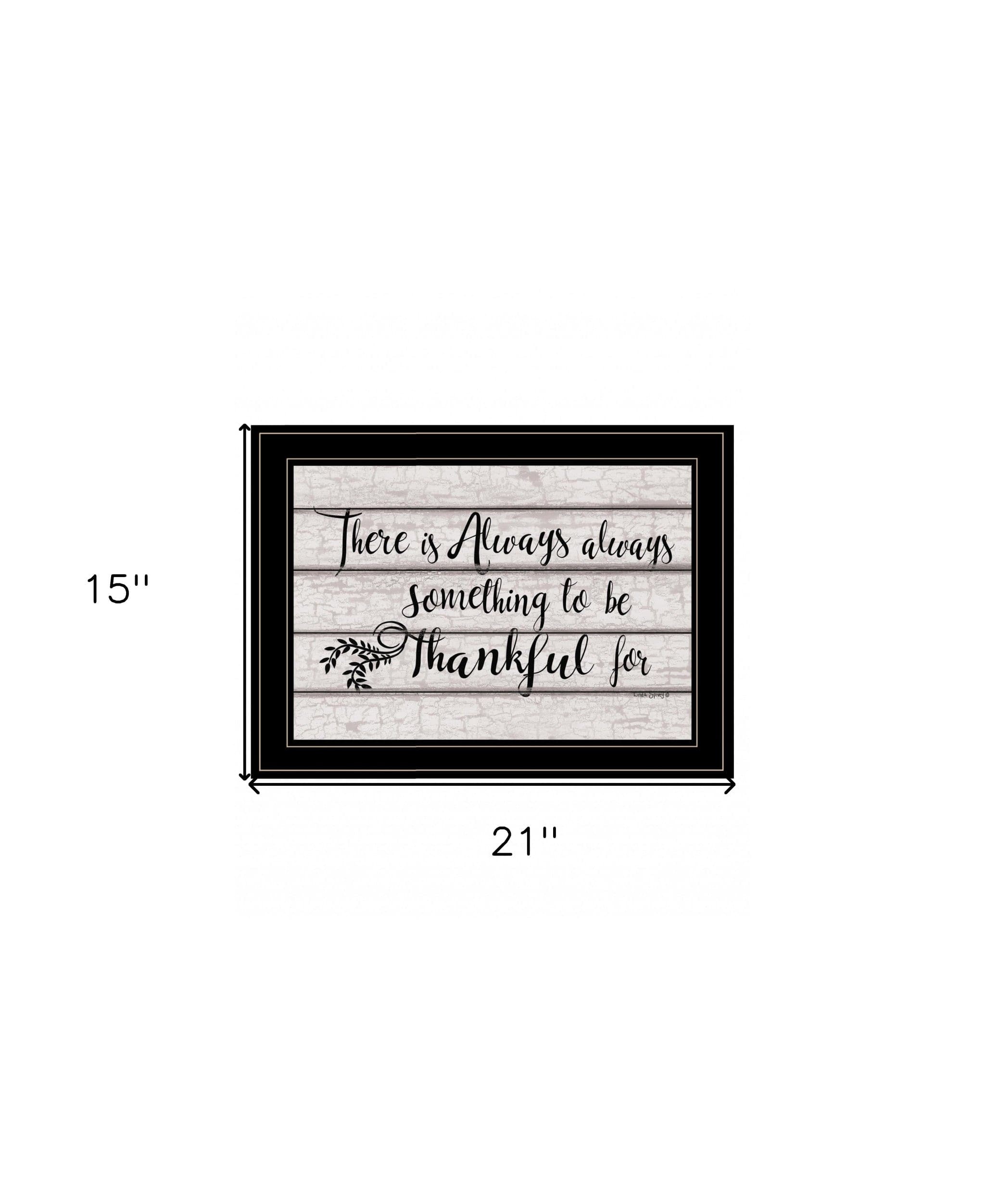 Always Thankful 3 Black Framed Print Wall Art - Homeroots