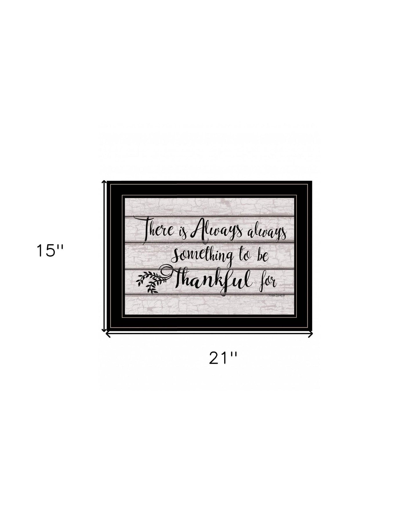 Always Thankful 3 Black Framed Print Wall Art - Homeroots - Flyclothing LLC