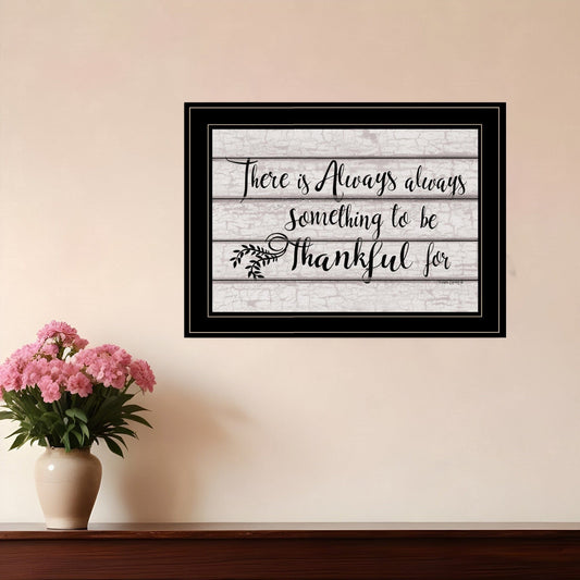 Always Thankful 3 Black Framed Print Wall Art - Homeroots