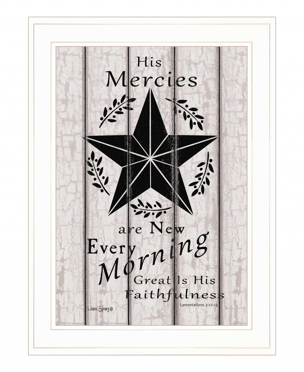 His Mercies are New Every Morning 2 White Framed Print Wall Art - Homeroots - Flyclothing LLC