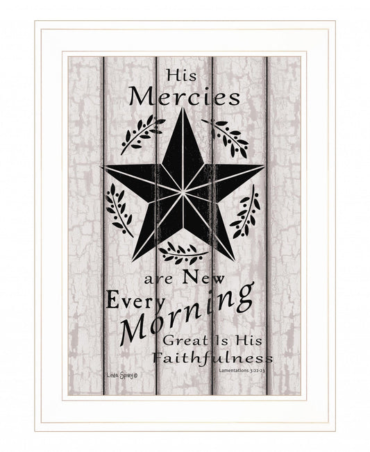 His Mercies are New Every Morning 2 White Framed Print Wall Art - Homeroots
