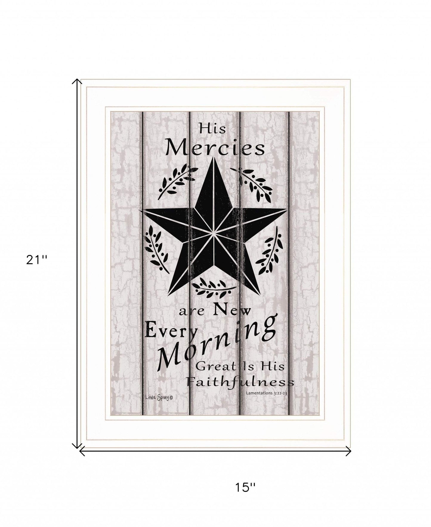 His Mercies are New Every Morning 2 White Framed Print Wall Art - Homeroots - Flyclothing LLC