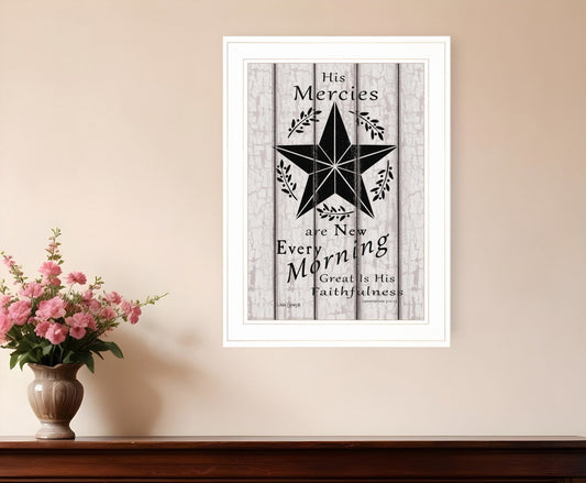His Mercies are New Every Morning 2 White Framed Print Wall Art - Homeroots