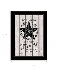 His Mercies are New Every Morning 3 Black Framed Print Wall Art - Homeroots