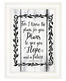 Plans to Give You Hope 1 White Framed Print Wall Art - Homeroots